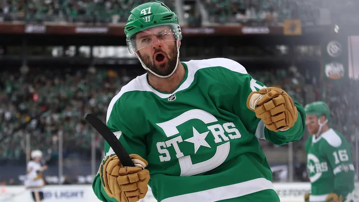 Alexander Radulov #47 of the Dallas Stars at the 2020 Bridgestone NHL Winter Classic.