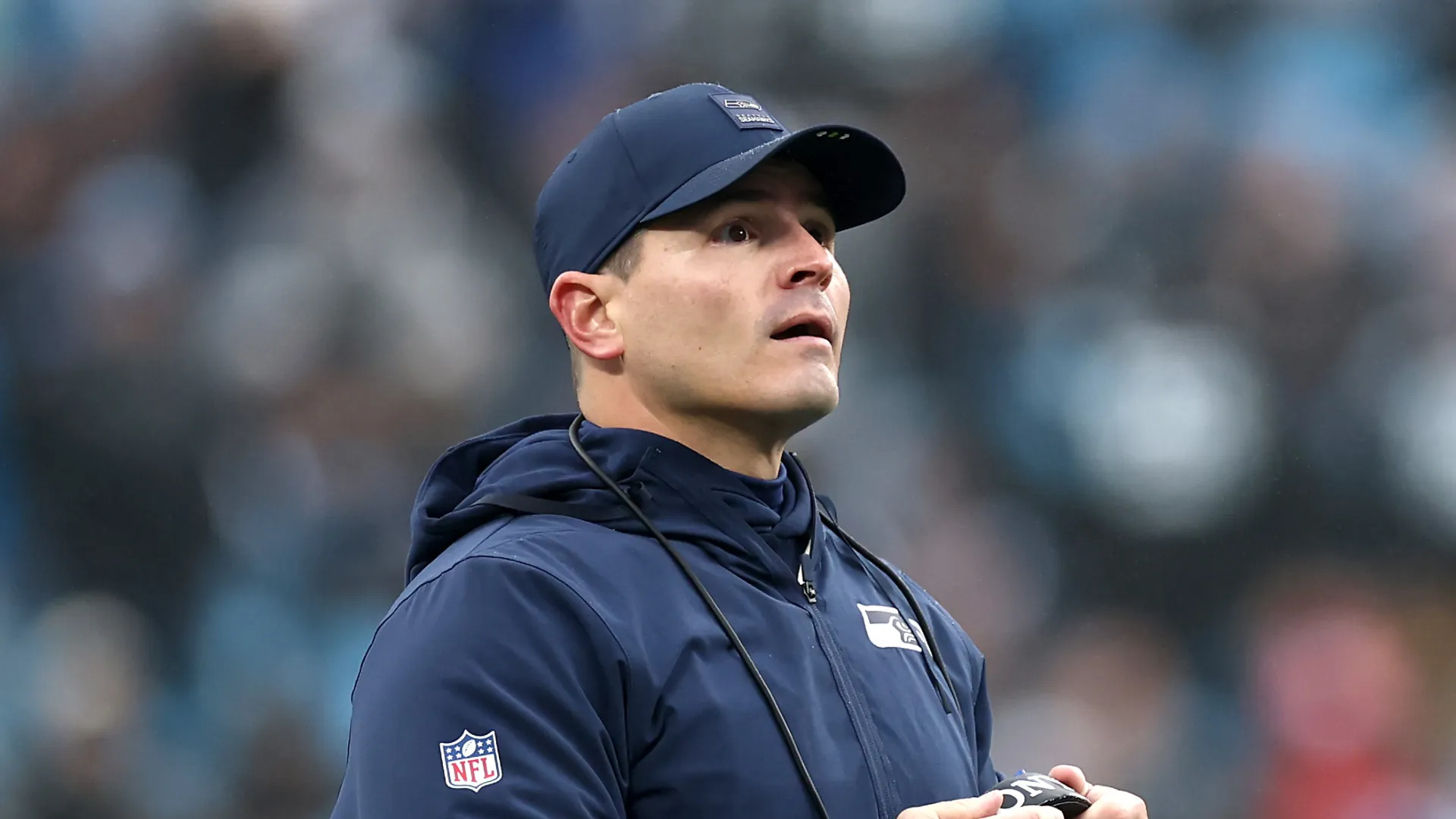Head coach Mike MacDonald of the Seattle Seahawks.