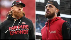 George Kittle left Ricky Pearsall right.