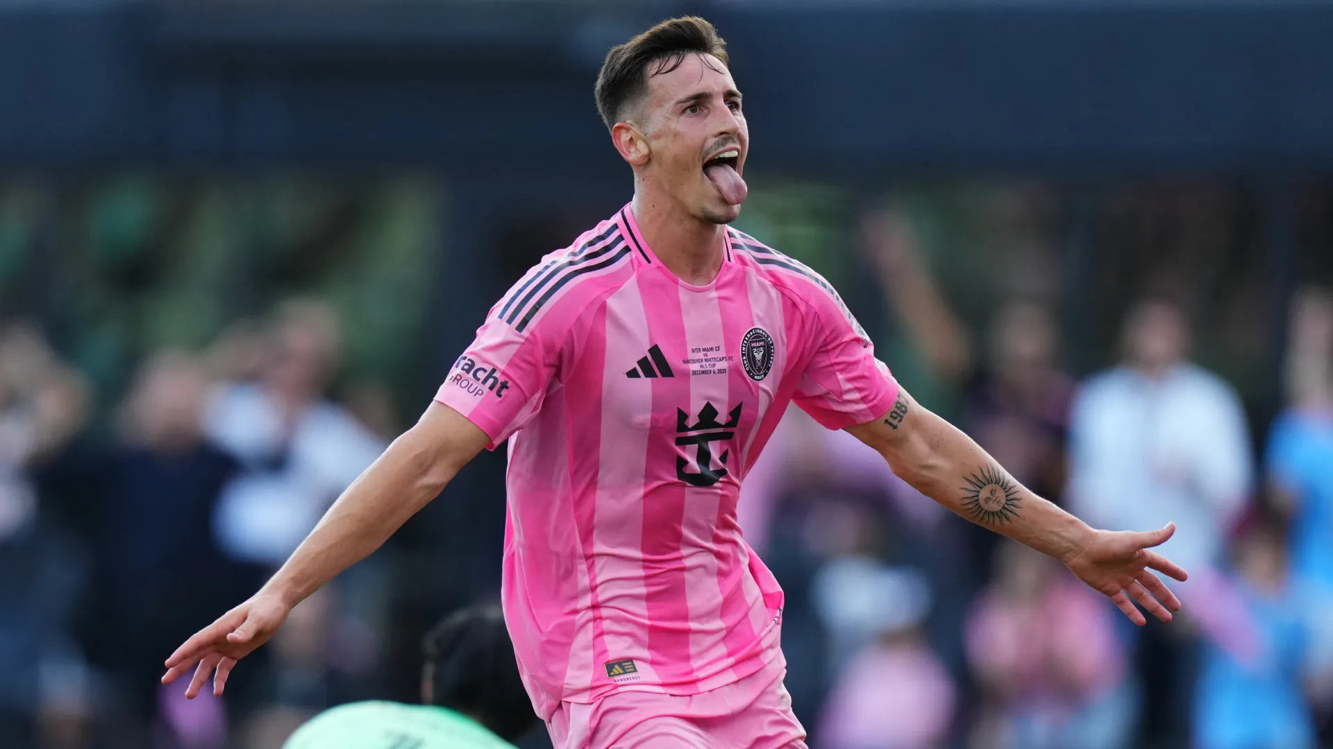Tadeo Allende celebrates a goal. (Getty Images)