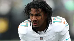 Jaylen Waddle #17 of the Miami Dolphins.