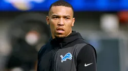 Amon-Ra St. Brown #14 of the Detroit Lions.