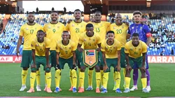 South Africa national team prior to the game against Egypt.