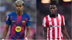 Lamine Yamal of Barcelona and Nico Williams of Athletic Club.