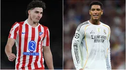 Julian Alvarez of Altetico Madrid and Jude Bellingham of Real Madrid.
