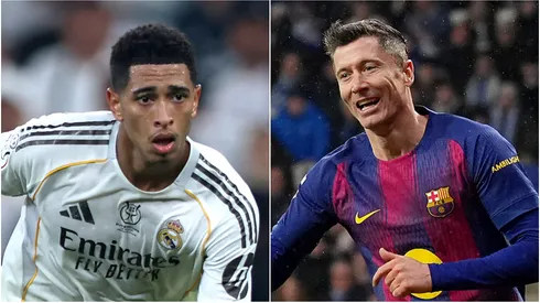 Jude Bellingham of Real Madrid and Robert Lewandowski of Barcelona.