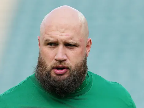 Why is Lane Johnson not playing today for Eagles vs 49ers in Wild Card of 2026 NFL playoffs?