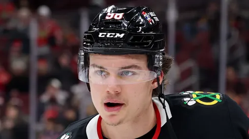 Connor Bedard at the United Center in Chicago, Illinois.
