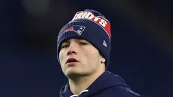 Drake Maye at Gillette Stadium in Foxborough, Massachusetts.