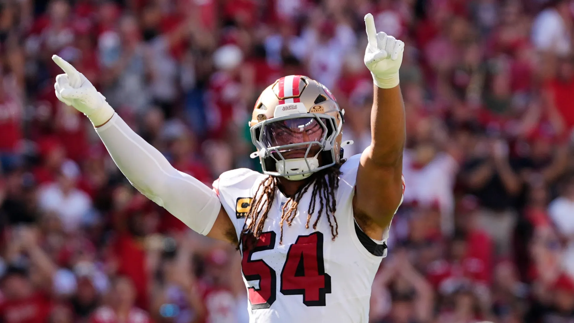 Fred Warner #54 of the San Francisco 49ers