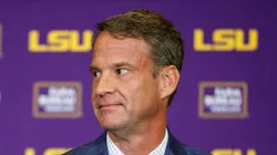 Lane Kiffin at Tiger Stadium in Baton Rouge, Louisiana