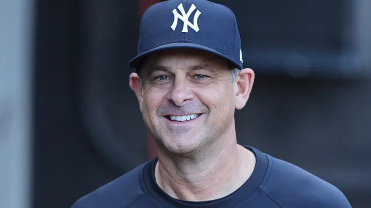 Manager Aaron Boone #17 of the New York Yankees.