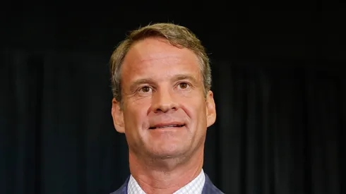 Lane Kiffin during his presentation at LSU
