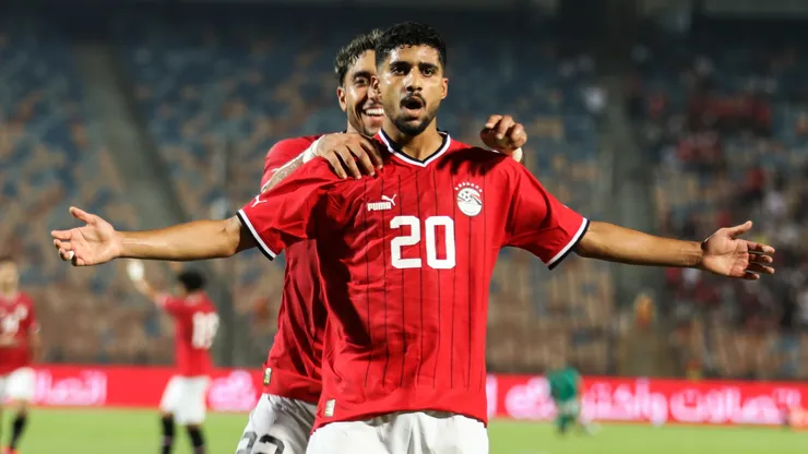 Egyptian national team player Ibrahim Adel in 2024.