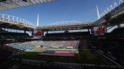 A general view Hard Rock Stadium prior to the 2025 College Football Playoff Quarterfinal in 2026.