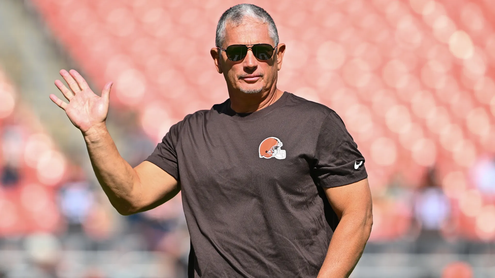 Defensive coordinator Jim Schwartz of the Cleveland Browns
