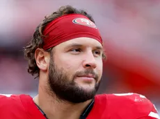 Why are Nick Bosa and Fred Warner not playing today for 49ers vs Seahawks in NFC Divisional Round of 2026 NFL playoffs?