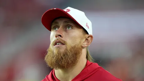 Why is George Kittle not playing today for 49ers vs Seahawks in NFC Divisional Round of 2026 NFL playoffs?