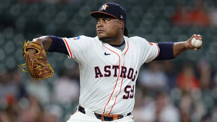 Framber Valdez #59 of the Houston Astros.