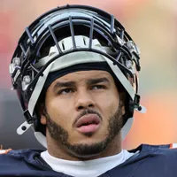 Why is TJ Edwards not playing today for Bears vs Rams in NFC Divisional round of 2026 NFL playoffs?