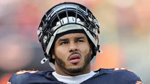 Why is TJ Edwards not playing today for Bears vs Rams in NFC Divisional round of 2026 NFL playoffs?