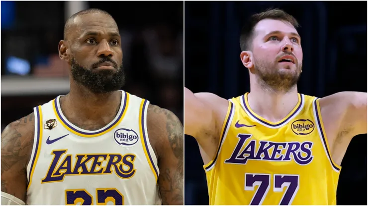 LeBron James and Luka Doncic of the Los Angeles Lakers.