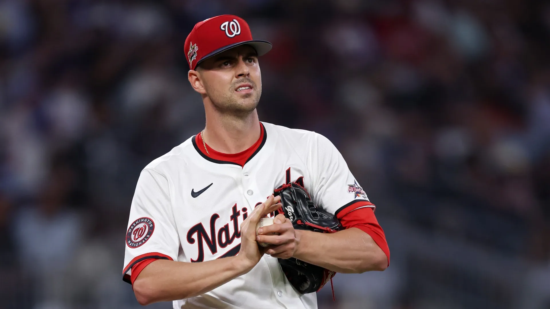 MacKenzie Gore before a pitch