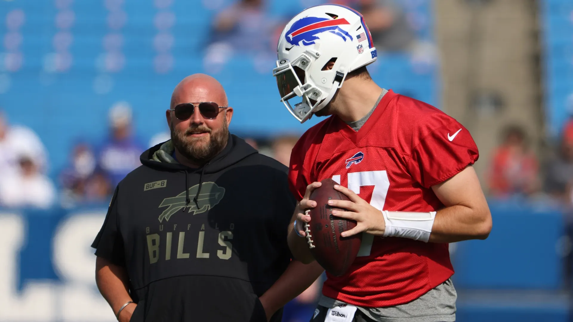 Brian Daboll with Josh Allen