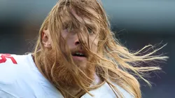 George Kittle #85 of the San Francisco 49ers.