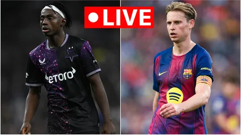 David Moses of Sparta Praha and Frenkie de Jong of Barcelona.
