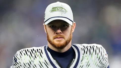 Sam Darnold at Lumen Field in Seattle, Washington.