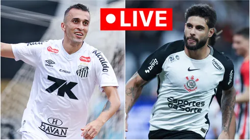 Joao Schmidt of Santos and Yuri Alberto of Corinthians.