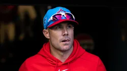 Skip Schumaker during his time with the Marlins on April 13, 2024 in Miami.