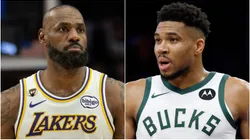 LeBron James of Los Angeles Lakers and Giannis Antetokounmpo of Milwaukee Bucks.