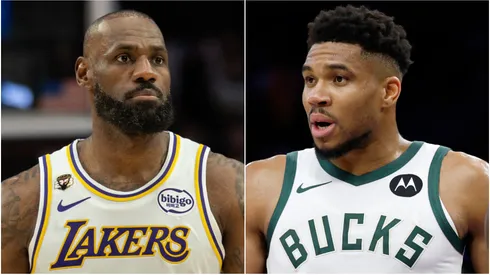 LeBron James of Los Angeles Lakers and Giannis Antetokounmpo of Milwaukee Bucks.