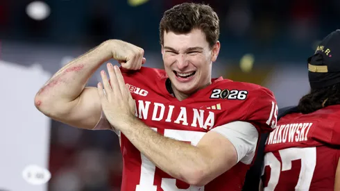 Fernando Mendoza #15 of the Indiana Hoosiers