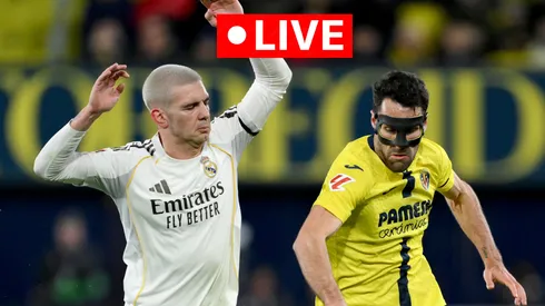 Alfonso Pedraza of Villarreal CF and Franco Mastantuono of Real Madrid.
