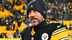 Aaron Rodgers #8 of the Pittsburgh Steelers.