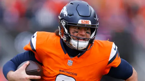 Jarrett Stidham #8 of the Denver Broncos