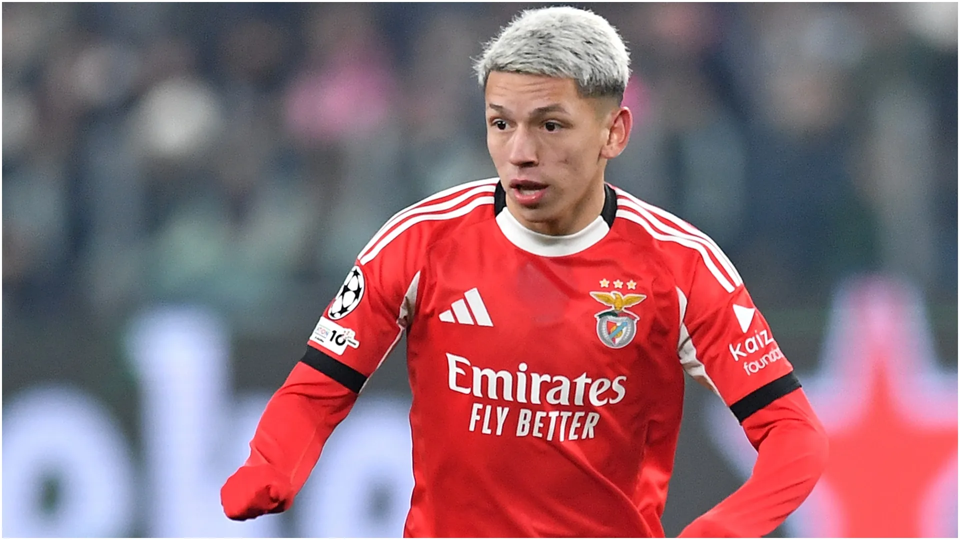 Gianluca Prestianni of Benfica – Valerio Pennicino/Getty Images