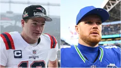 Drake Maye (left) and Sam Darnold (right)