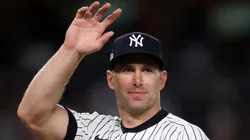 Paul Goldschmidt #48 of the New York Yankees celebrates.