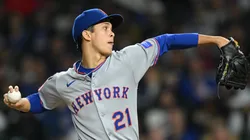 Jonah Tong pitches against the Cubs on September 24, 2025 in Chicago.