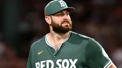 Lucas Giolito #54 of the Boston Red Sox walks off the field.