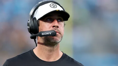 Aaron Rodgers #8 of the Pittsburgh Steelers.