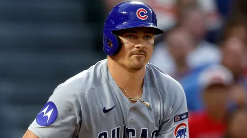 Reese McGuire #20 of the Chicago Cubs hits a grand slam.