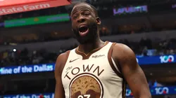 Draymond Green #23 of the Golden State Warriors reacts.