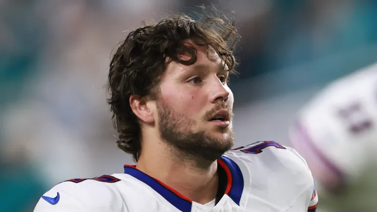 Josh Allen #17 of the Buffalo Bills at Hard Rock Stadium