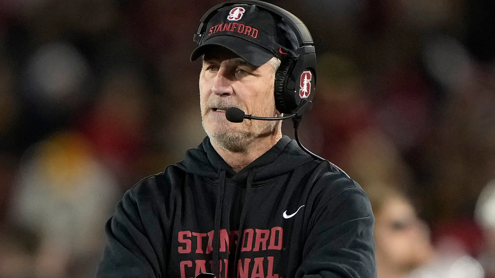 Head coach Frank Reich of the Stanford Cardinal