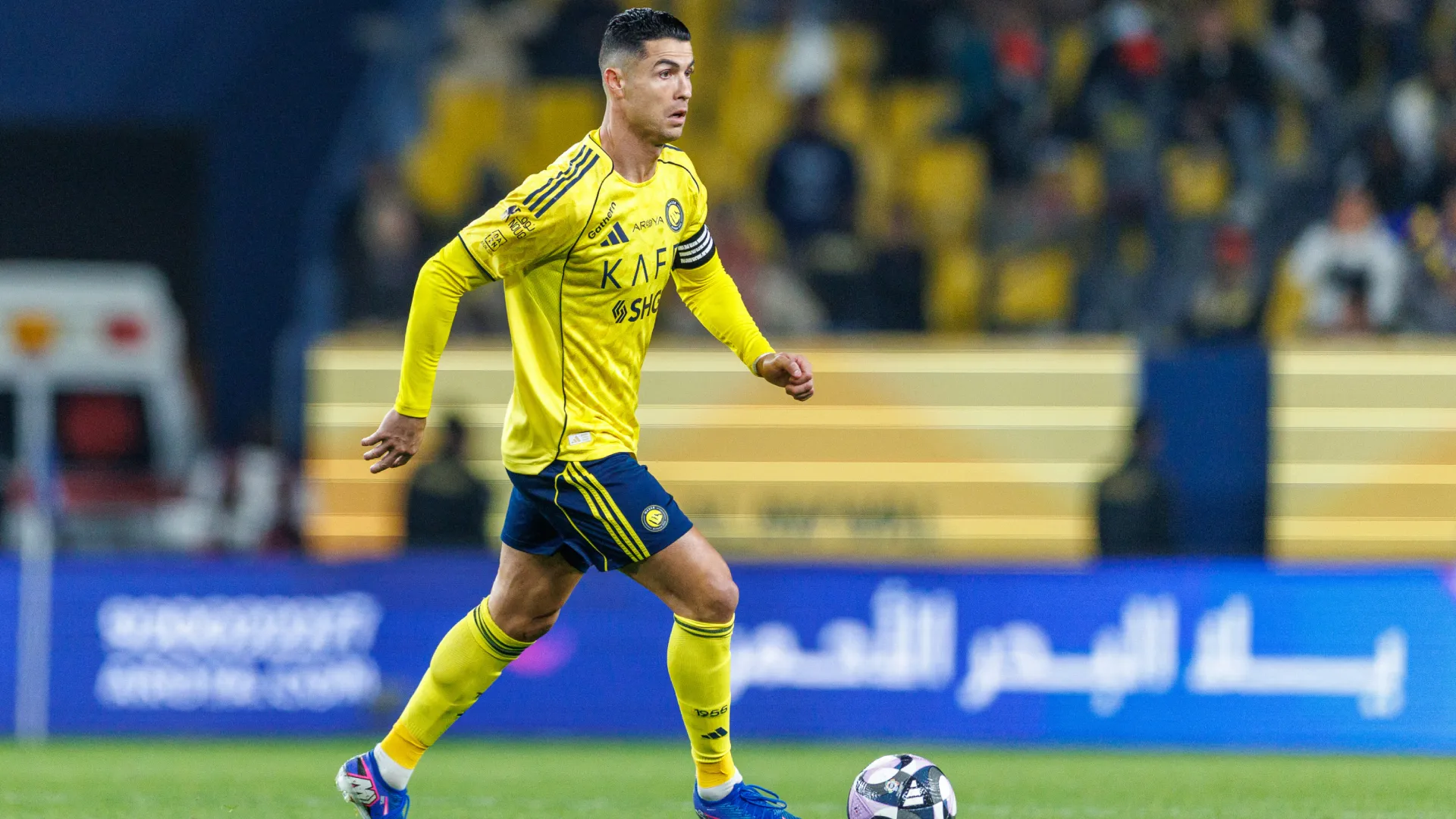 Cristiano Ronaldo in action during Al Nassr’s last game. (Getty Images)